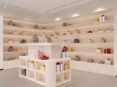 Modern Chinese toy gift shop gift shop accompanied 3D model