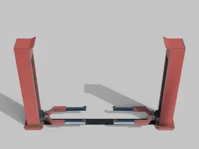 Simple Car Lift  Car Jack PBR Animated Low-poly 3D model