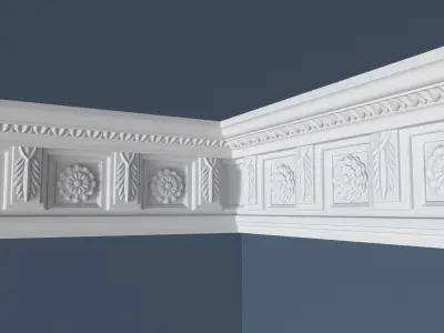 Decorative Crown Molding 3D model purchase