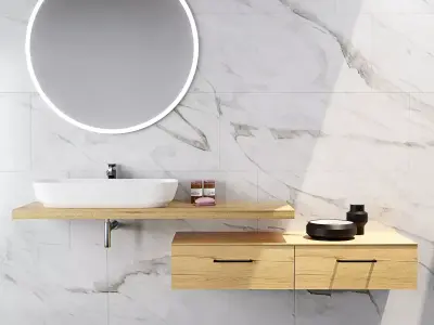 Bathroom furniture set 04 3D model