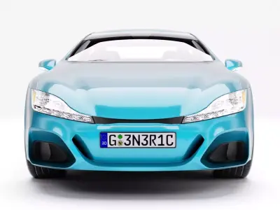 Generic Supercar v20 Low-poly 3D model