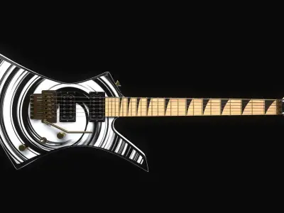 Electric guitar Jackson Kelly skin3 Low-poly 3D model