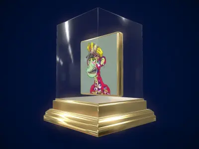 Mutant Ape 19 Gold Club Low-poly 3D model