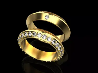 Wedding ring model 281 3D print model