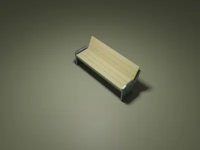 Bench Free low-poly 3D model