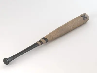 Wooden Baseball Bat 3D model