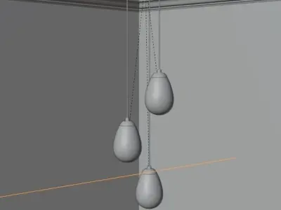 Hanging Lamp Low-poly 3D model