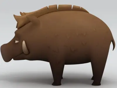 Boar Character 3D model