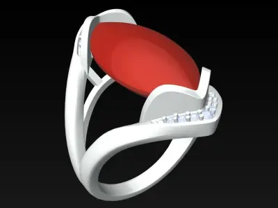 Stone Ring  - GN235 3D print model