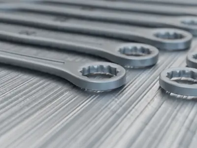 spanners ratchet wrench set 3D model