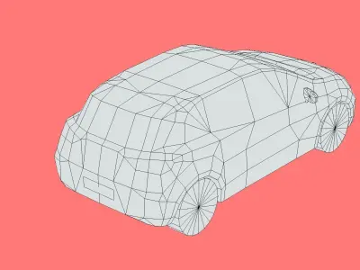 Mitsubishi Colt 2024 Low-poly 3D model