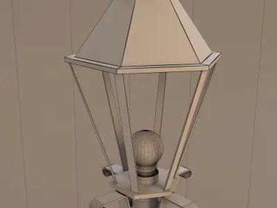 Colonial Street Lamp Free 3D model