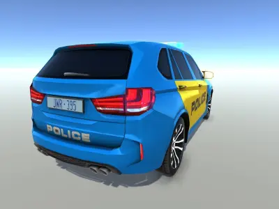 Low Poly Police Car Pack Low-poly 3D model