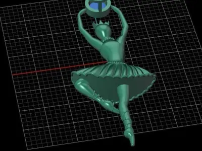  ballerina pendant 25 3D print model