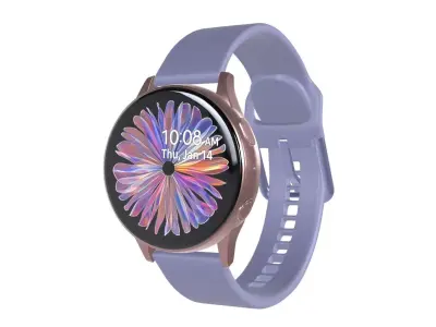 Samsung Galaxy Watch Active 2 - Aluminium Rose Gold Low-poly 3D model