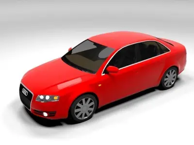 AUDI A4 2005 4D LOWPOLY Low-poly 3D model