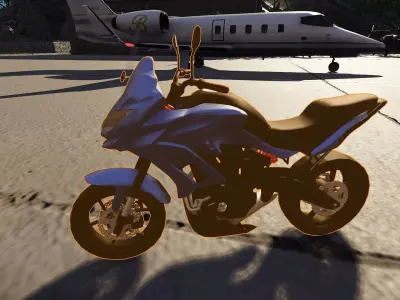 Kawasaki Versys Motorcycle 3d Model Game Ready  3D model