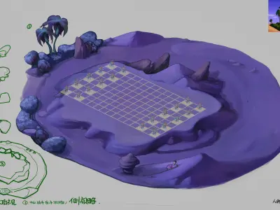 Game Low Modal - Aladdin Desert Ground Night 02 3D model