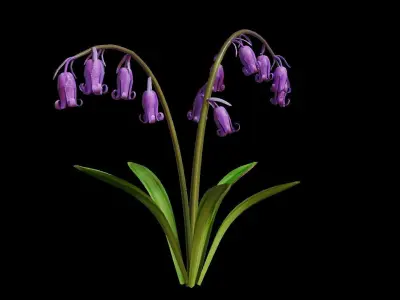 Blue Bell flower 3D model