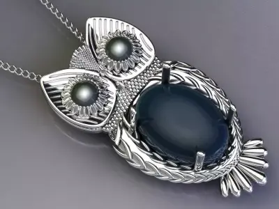 Owl pendant  3D print model
