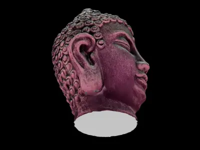 Buddha head decoration Free 3D model