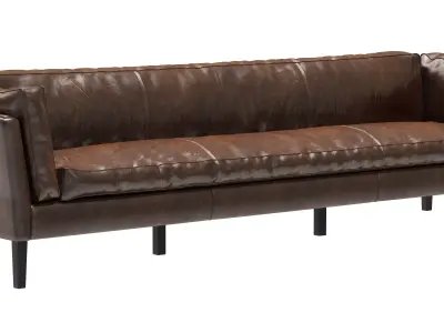Restoration Hardware Sorensen Leather Sofa 3D model