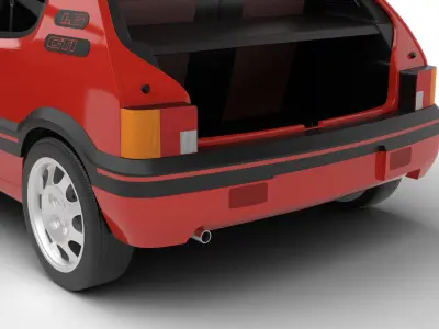 Peugeot 205 GTI 1 6 1992 HQ 3d model 3D model