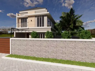 3D House Design Model Facade Only 9 3D model