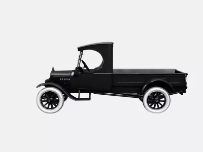 1925 Early Pickup Truck Model First Generation Utility Vehicle 3D model