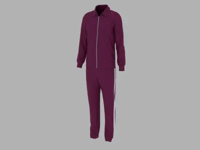 Sport Suit Low-poly 3D model 15