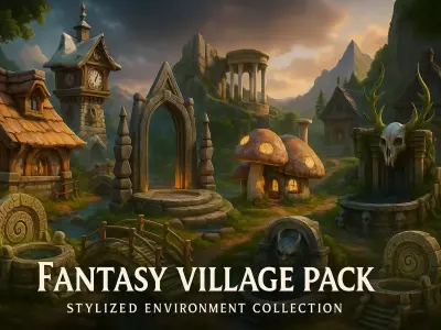 Fantasy Village Pack Stylized Environment Collection