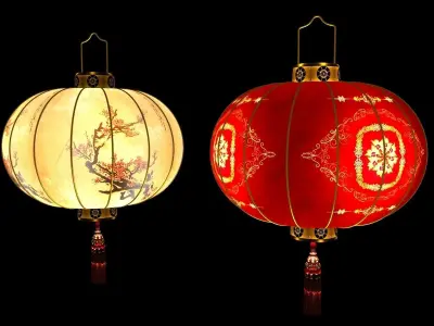 Chinese red lantern 3D model 83