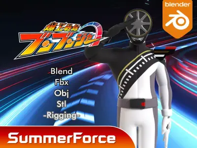 Boon Black - Boonboomger Low-poly 3D model