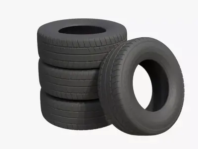 Generic Tire 01 Low-poly 3D model
