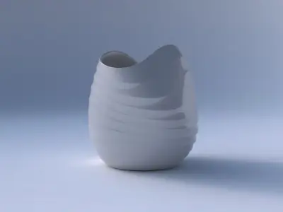 Bowl compressed and twisted with curved horizontal sections 3D print model