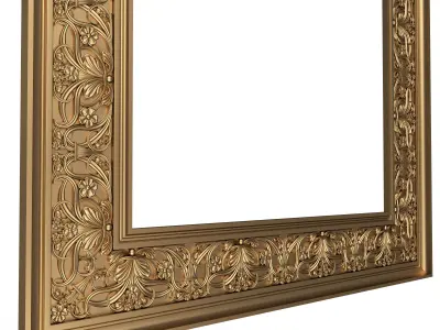 Classic Frame and Mirror 079 Low-poly 3D model