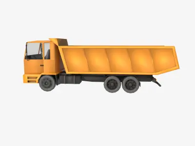 Dump Truck Low-poly 3D model from CGTrader