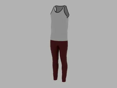 Sport Suit Low-poly 3D model