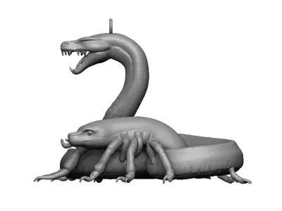 snake pendant 3D print model