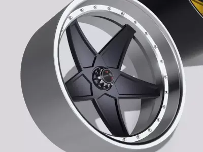 20inch Concave Testarossa Wheels 3 offsets w Tires 3D print model