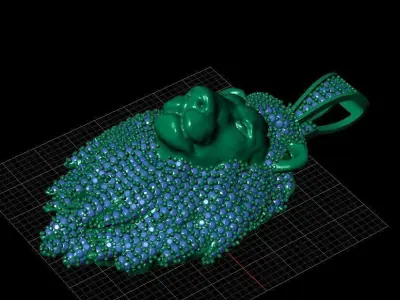  lion necklace 3D print model