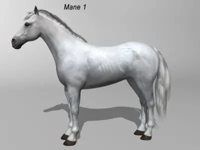 Horse - White 3D model