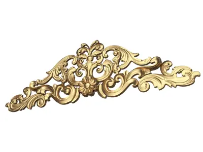 Carved Plaster Molding Decoration 041 Low-poly 3D model