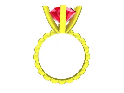 Hongkong Luxury Diamond Women Ring 3D Model A4844 3D print model