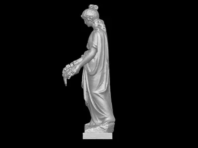 Old Funeral Sculpture Statue 3D print model
