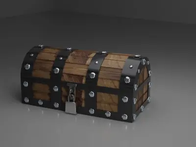 chest and safe Low-poly Free low-poly 3D model