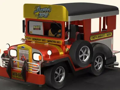 Pinoy Jeepney - stylized 3D model