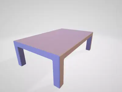 Wooden Table Free low-poly 3D model