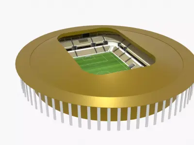 Football Stadium Low-poly 3D model 39
