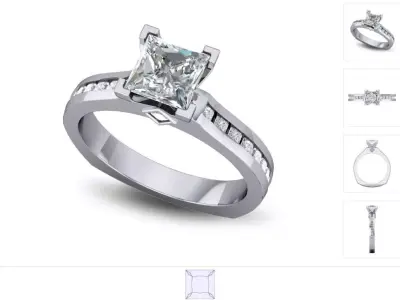 Women ring 3dm stl render detail 3D print model 21